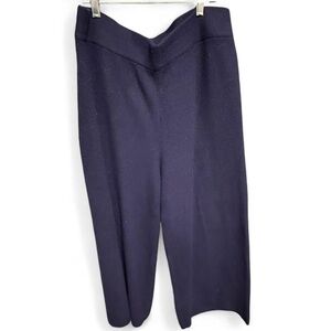 A new day size large women’s  Navy  wide leg sweater knit Pants